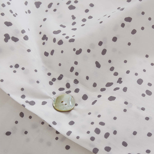 Connemara duvet cover, white & grey, 100% cotton | URBANARA percale bedding