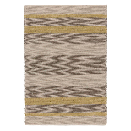 Alto rug, ochre & beige & light brown, 35% wool & 35% cotton & 30% viscose | URBANARA wool rugs