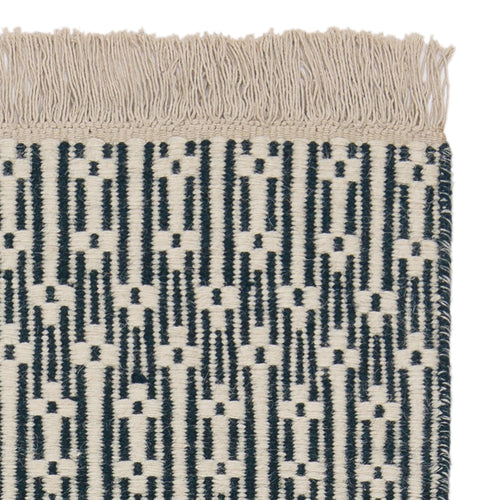 Lumaco rug, teal & off-white, 100% wool