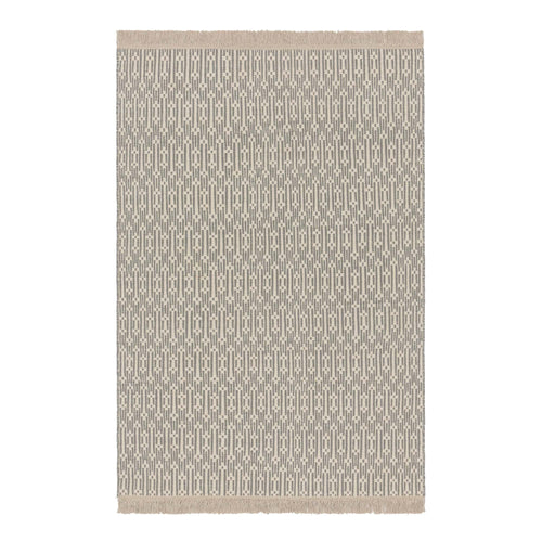 Lumaco rug, grey & off-white, 100% wool |High quality homewares