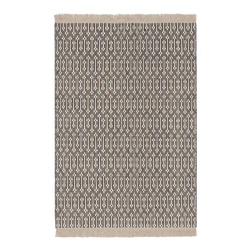Lumaco rug, charcoal & off-white, 100% wool |High quality homewares