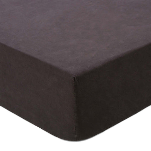 Perpignan fitted sheet, black, 100% combed cotton