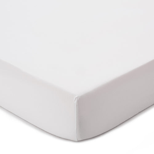 Luz fitted sheet, white, 100% cotton