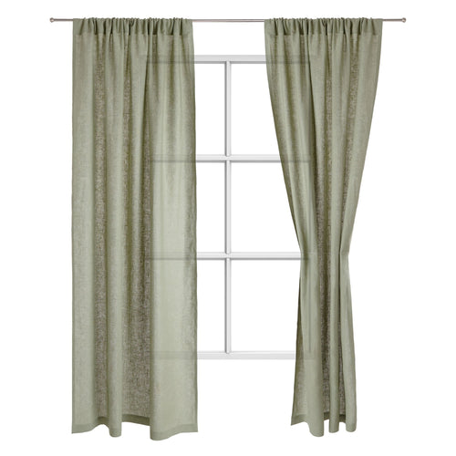Zelva Curtain light green, 100% linen