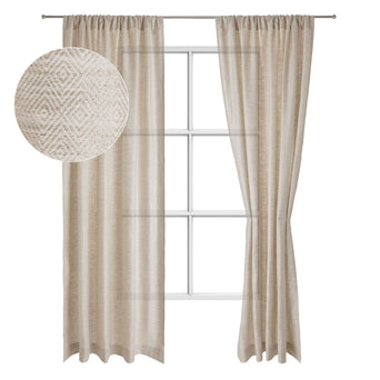 Zarasai curtain, natural & white, 100% linen