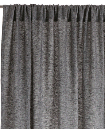 Zarasai curtain, black & white, 100% linen