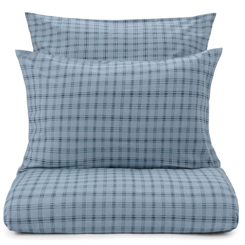 Kotja pillowcase, light blue & teal & dark blue, 100% cotton