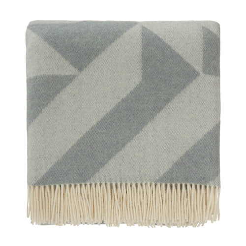 Farum blanket, grey blue & cream, 100% merino wool