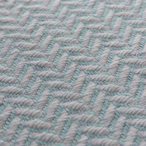 Kolvra rug, mint & light grey, 50% new wool & 50% cotton |High quality homewares