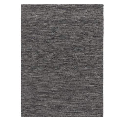 Gravlev rug, charcoal & off-white, 50% new wool & 50% cotton