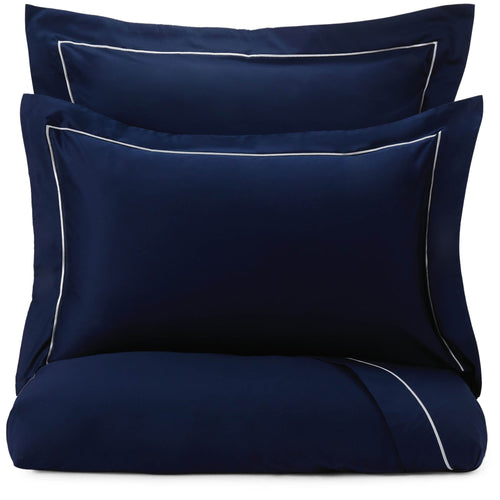 Karakol pillowcase, dark blue & off-white, 100% cotton