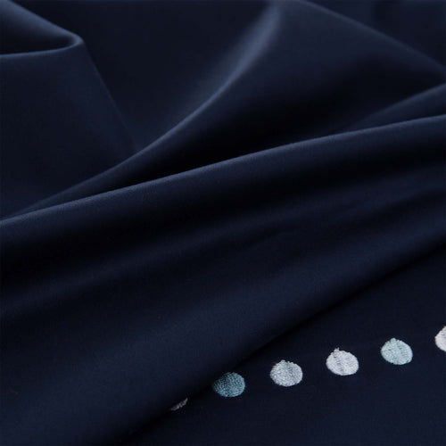 Mahina duvet cover, dark blue & blue & light grey, 100% cotton | URBANARA sateen bedding