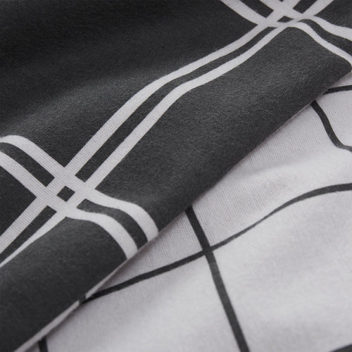 Brelade pillowcase, charcoal & light grey, 100% cotton |High quality homewares