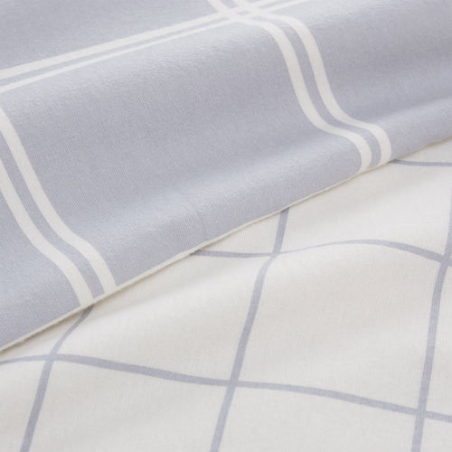 Brelade pillowcase, light grey & cream, 100% cotton |High quality homewares