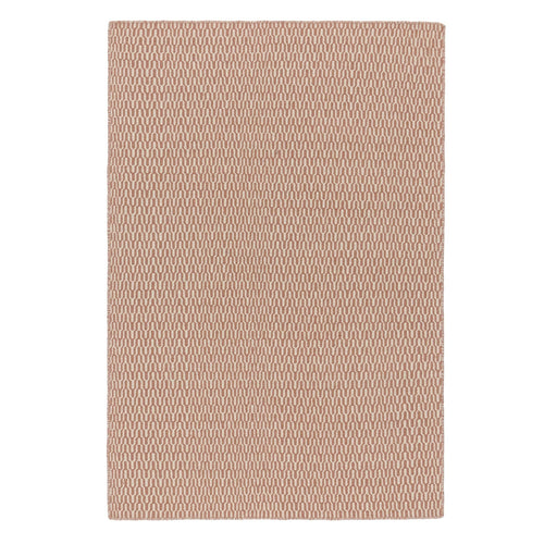 Overod rug, dusty pink & off-white, 100% new wool & 50% cotton | URBANARA wool rugs