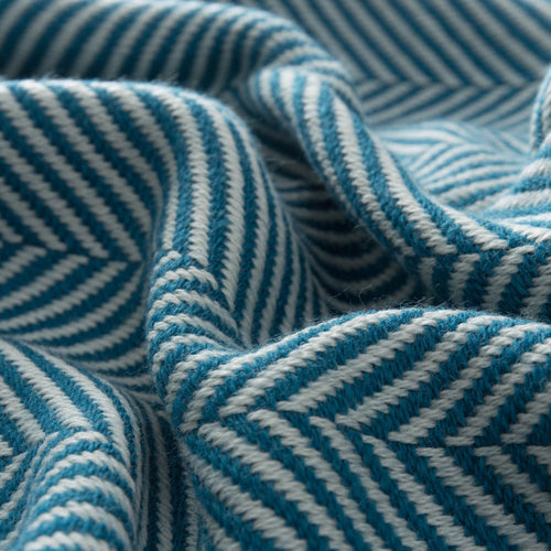 Salla blanket, teal & mint, 100% new wool | URBANARA wool blankets