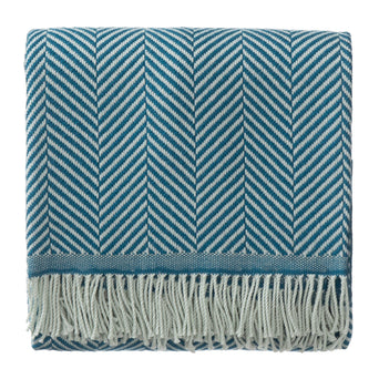 Salla blanket, teal & mint, 100% new wool