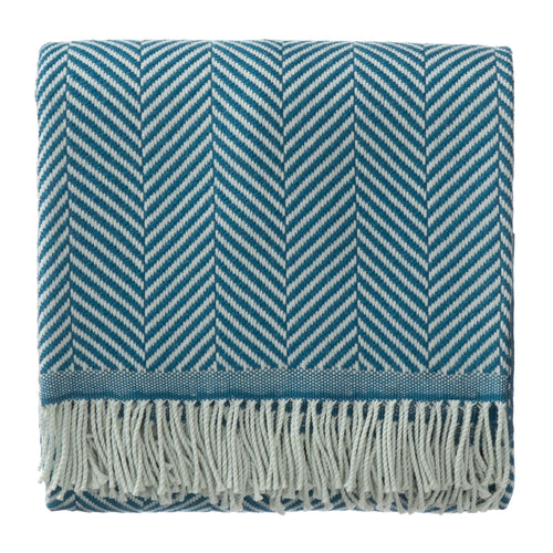 Salla blanket, teal & mint, 100% new wool