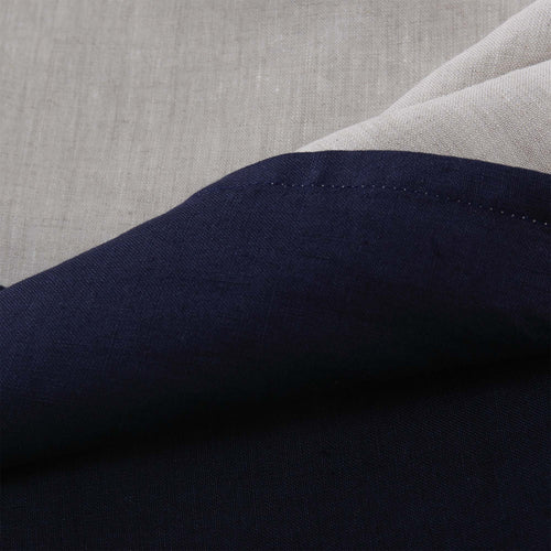 Cercosa duvet cover, dark blue & natural, 100% linen | URBANARA linen bedding