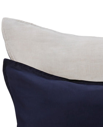 Cercosa duvet cover, dark blue & natural, 100% linen