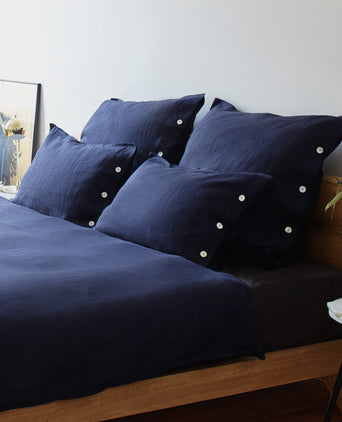 Bellvis Bed Linen dark blue, 100% linen