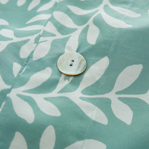 Aneto pillowcase, green grey & white, 100% cotton |High quality homewares