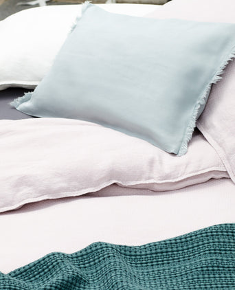 Lousa duvet cover, powder pink, 100% linen
