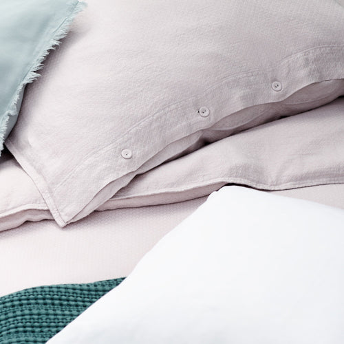 Lousa pillowcase, powder pink, 100% linen | URBANARA linen bedding