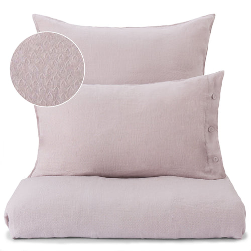 Lousa duvet cover, powder pink, 100% linen