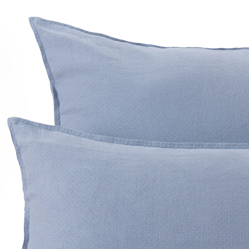 Lousa pillowcase, light grey blue, 100% linen | URBANARA linen bedding