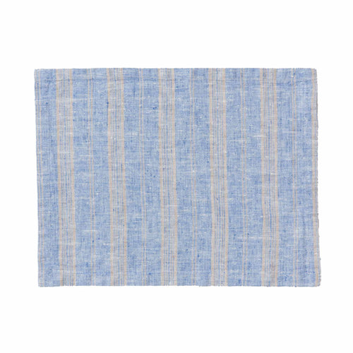 Lusis table cloth in light blue & natural, 100% linen |Find the perfect tablecloths