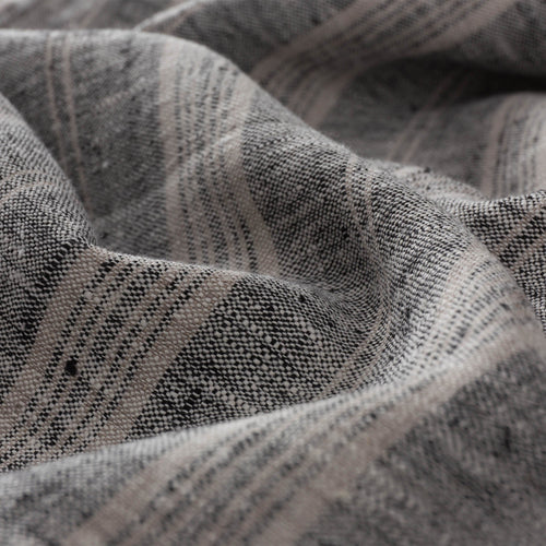 Lusis table cloth, black & natural, 100% linen | URBANARA tablecloths