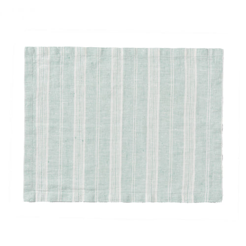 Lusis table runner in mint & white, 100% linen |Find the perfect table runners