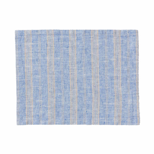 Lusis place mat, light blue & natural, 100% linen