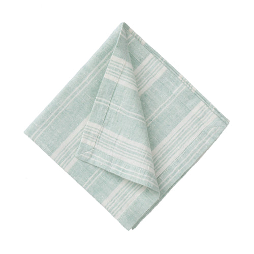 Lusis place mat, mint & white, 100% linen |High quality homewares