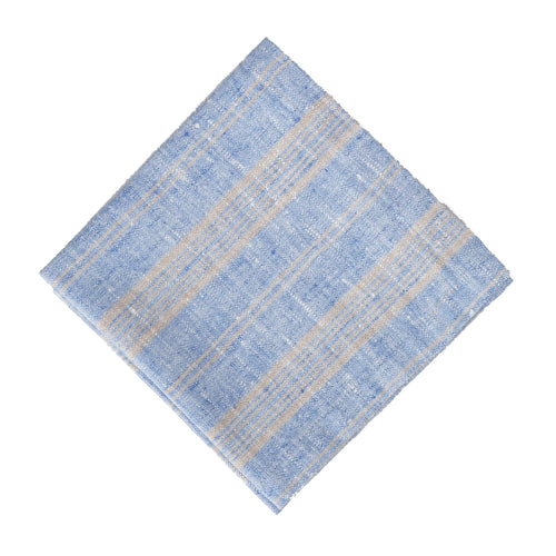 Lusis napkin, light blue & natural, 100% linen