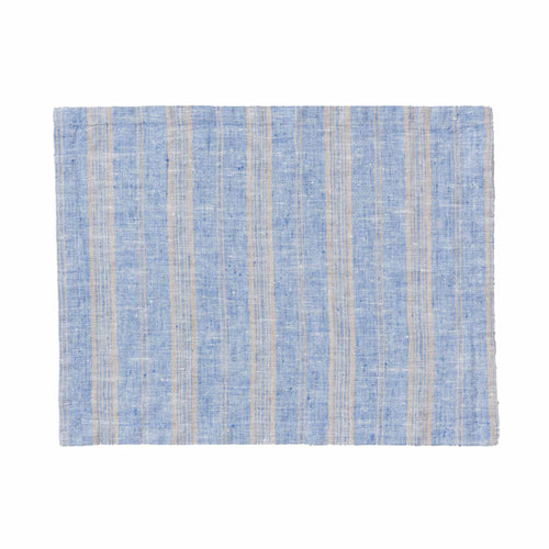 Lusis napkin in light blue & natural, 100% linen |Find the perfect napkins