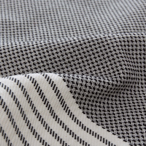 Kadan bedspread in black & cream, 50% linen & 50% cotton |Find the perfect bedspreads & quilts