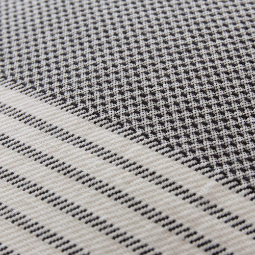 Kadan cushion cover in black & cream, 50% linen & 50% cotton |Find the perfect cushion covers