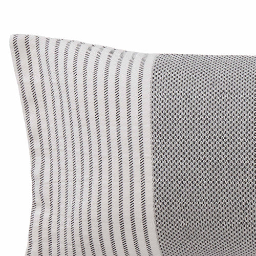 Kadan cushion cover, black & cream, 50% linen & 50% cotton |High quality homewares