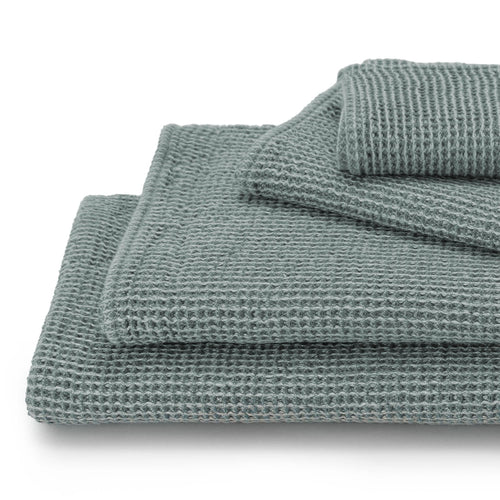 Kotra Towel Collection grey green & natural, 50% linen & 50% cotton | High quality homewares