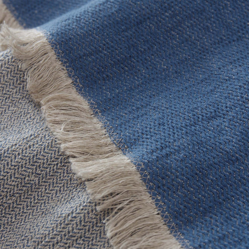 Denim blue & Stone grey Alkas Decke | Home & Living inspiration | URBANARA