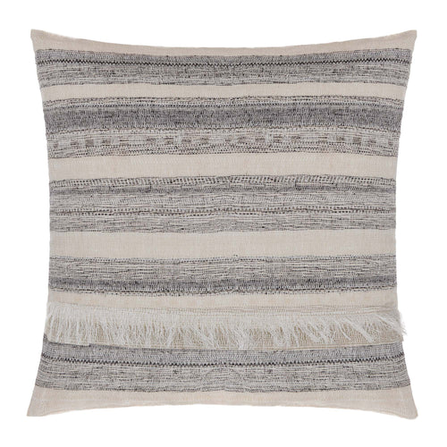 Bundi blanket, black & cream, 60% linen & 40% silk |High quality homewares