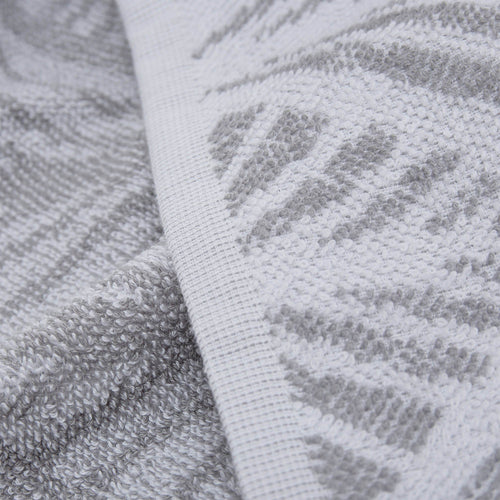 Coimbra hand towel, grey & white, 100% cotton | URBANARA cotton towels