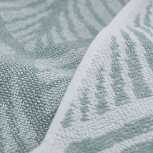 Coimbra hand towel, light grey green & white, 100% cotton | URBANARA cotton towels