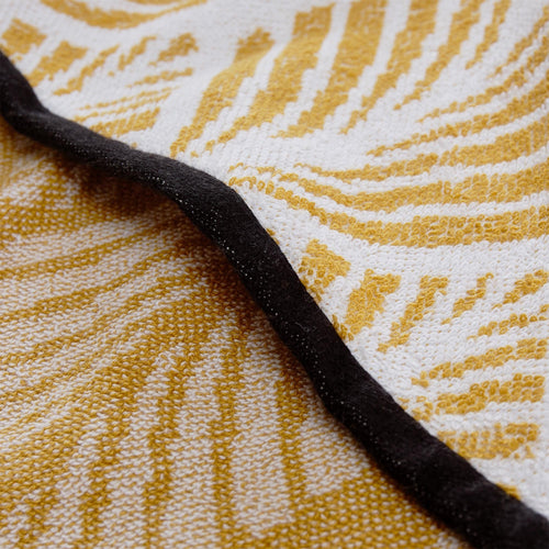 Coimbra beach towel, mustard & white, 100% cotton | URBANARA beach towels