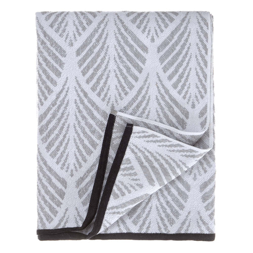 Coimbra beach towel, grey & white, 100% cotton | URBANARA beach towels