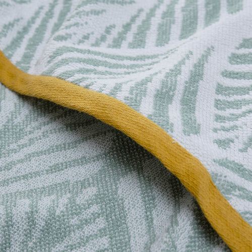 Coimbra beach towel, light grey green & white, 100% cotton |High quality homewares