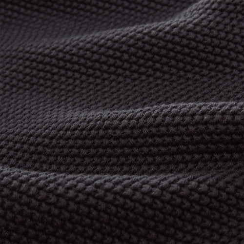 Antua Cotton Blanket charcoal, 100% cotton | High quality homewares