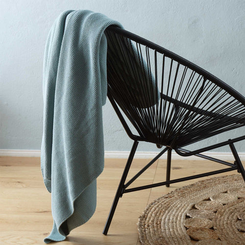Antua Cotton Blanket in green grey | Home & Living inspiration | URBANARA